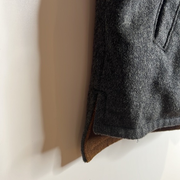 Mark Shale Sz L Reversible Suede Leather and Wool Zippered Mocneck - Picture 8 of 11